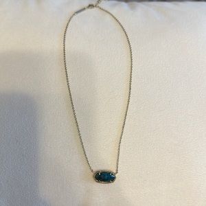 Kendra Scott Elisa Gold Pendant Necklace in Bronze Veined Turquoise